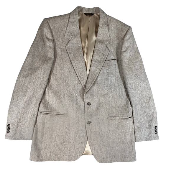 Rue Royale Designed by Nino Cerruti 100% Wool Sport Coat Blazer Made in USA Tan - Picture 1 of 9